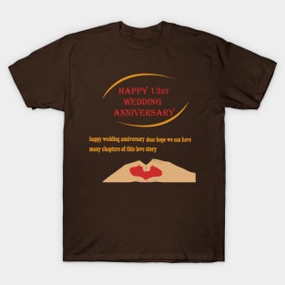 happy 13st wedding anniversary T-Shirt